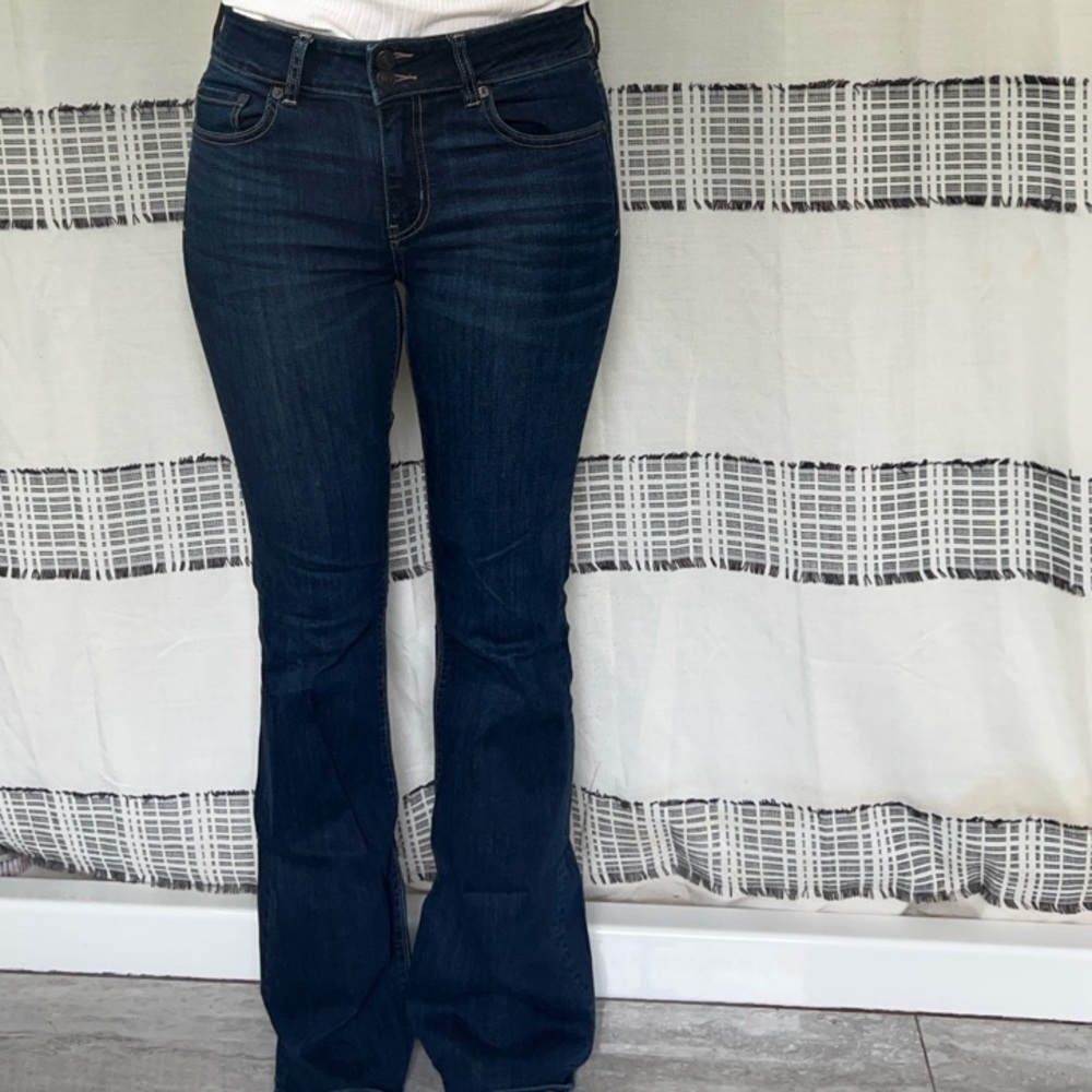 Women's Dark Blue Flare Jeans